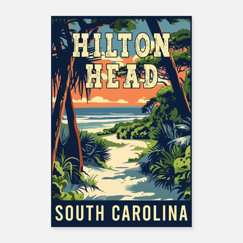 Découvrez le charme de Hilton Head en Caroline du Sud Poster 60 x 90 cm