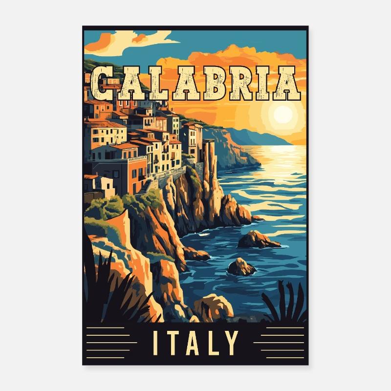 Découvrez la beauté rustique de la Calabre en Italie Poster 60 x 90 cm