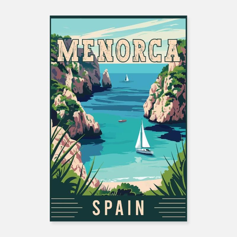 Entdecken Sie Serenity auf Menorca – Spanien Poster 60x90 cm
