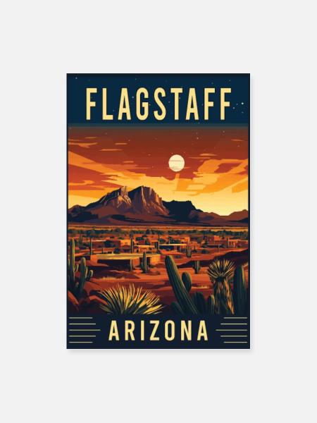 Découvrez la beauté pittoresque de Flagstaff en Arizona - Poster 60 x 90 cm - blanc - Devant