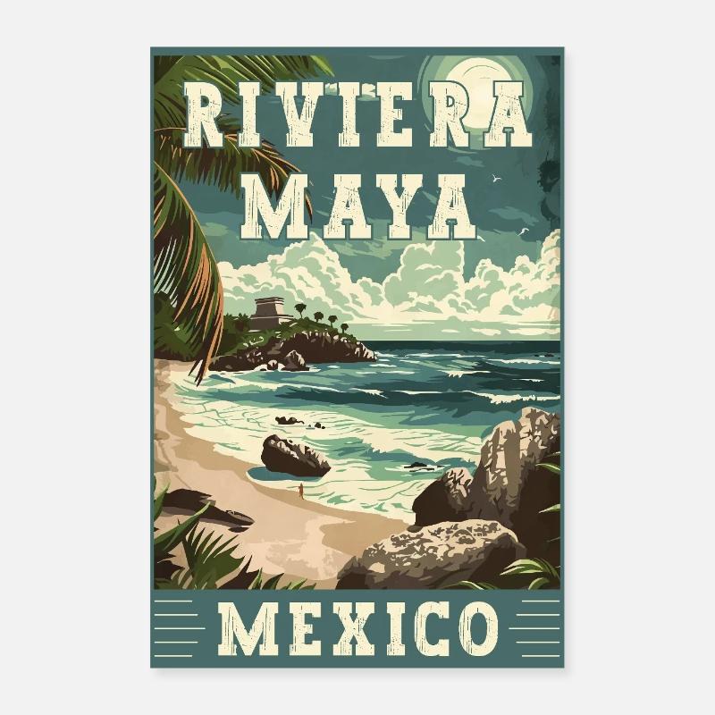 Discover Paradise In Riviera Maya - Mexico Poster 24" x 35" (60x90 cm)
