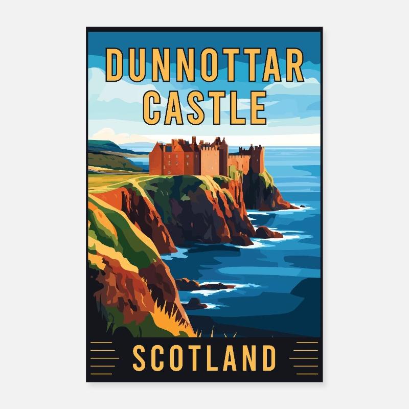 Erleben Sie Mystic Dunnottar Castle in Schottland Poster 60x90 cm