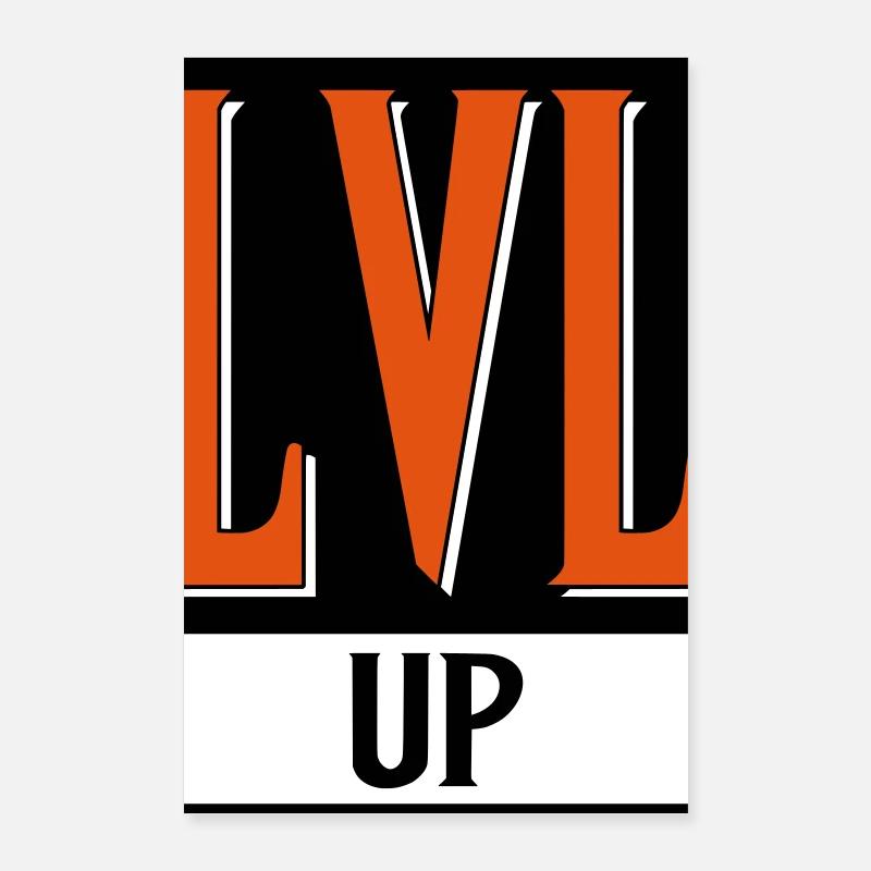 level up nerd cod Poster 24" x 35" (60x90 cm)