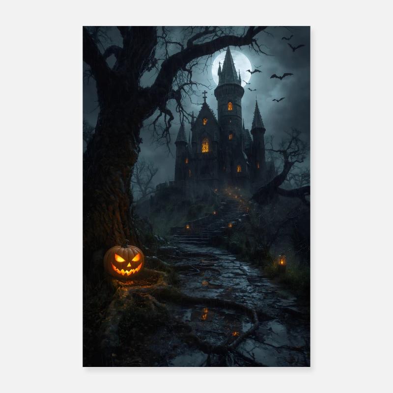 Halloween Horror Kürbis  Poster 60x90 cm