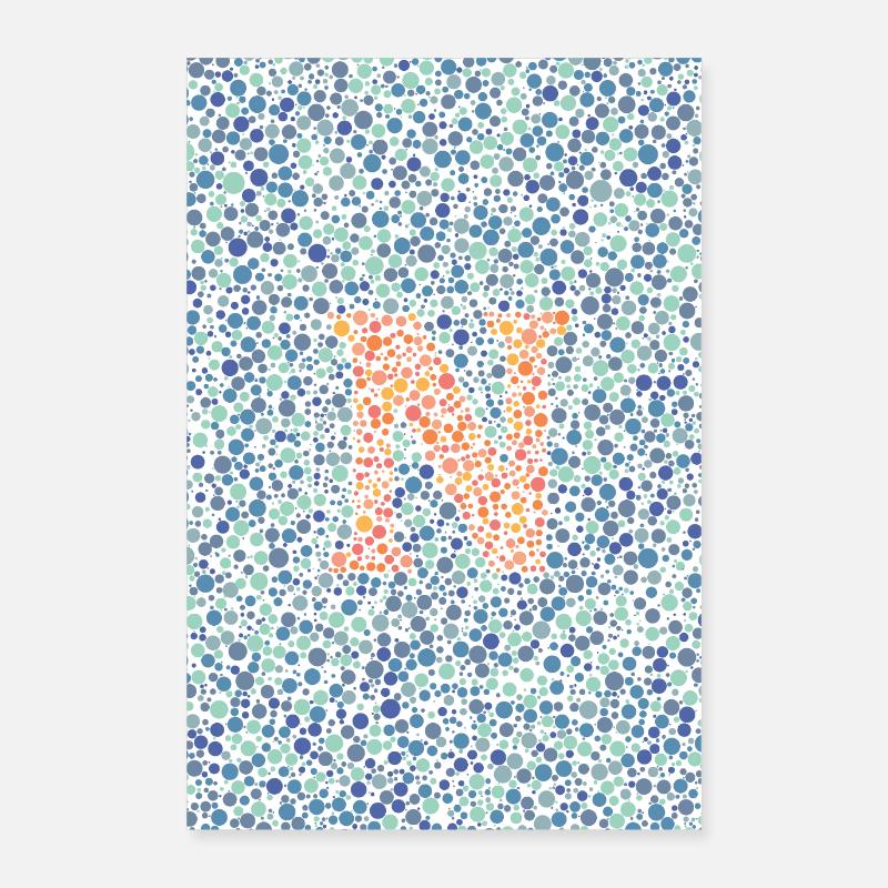 Affiche d'essai d'oeil de N Poster 60 x 90 cm