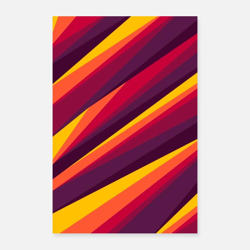 LIGNES D'ART DANS LES PEINTURES DE FEU Poster 60 x 90 cm