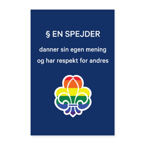 Regnbuespejderplakat nr2 - Poster 60x90 cm