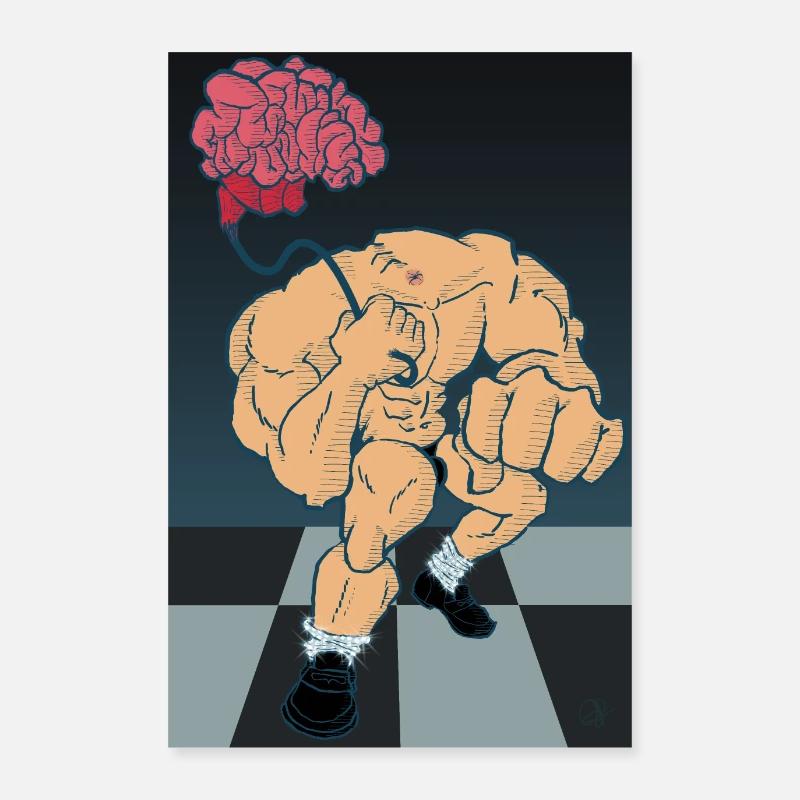 Tiny Headless Dancer Poster - Poster 24" x 35" (60x90 cm) - white