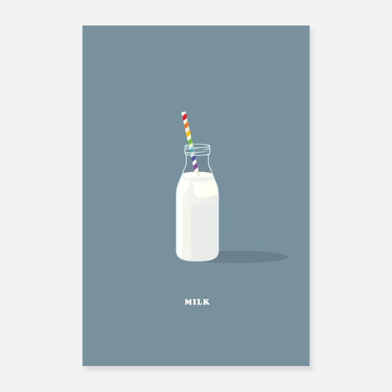 Milch - Poster 60x90 cm - Weiß