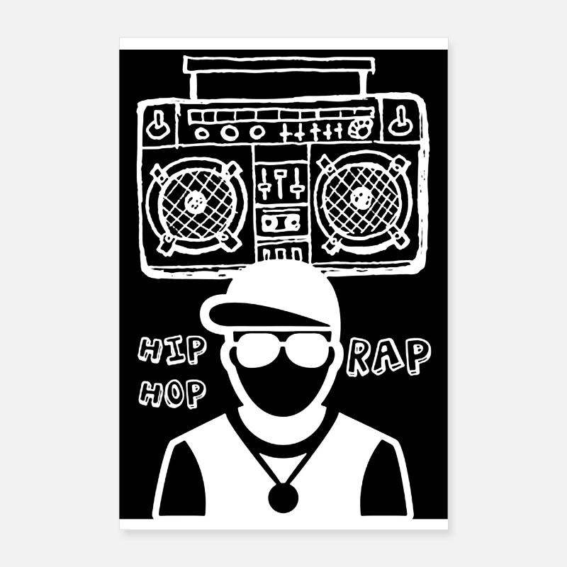 DER RAPPER und das Soundsystem Poster 60x90 cm