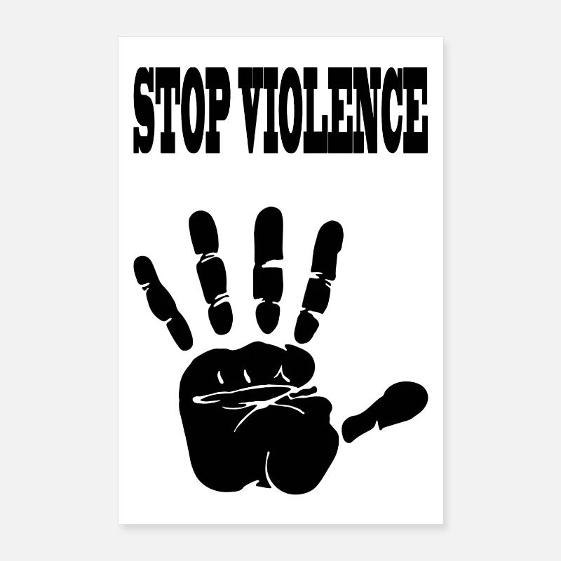 Stop à la violence Poster 60 x 90 cm