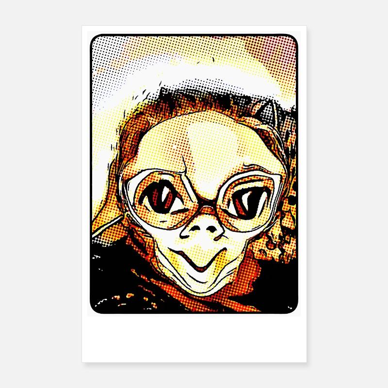 Knuffiger Alien (DDP 2:3, Punktraster) Poster 60x90 cm