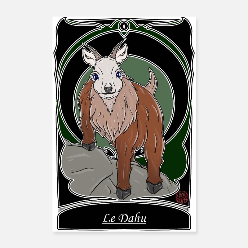 The Dahu - French folklore Poster 24" x 35" (60x90 cm)