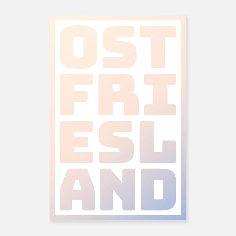 East Frisia lettering Poster 24" x 35" (60x90 cm)