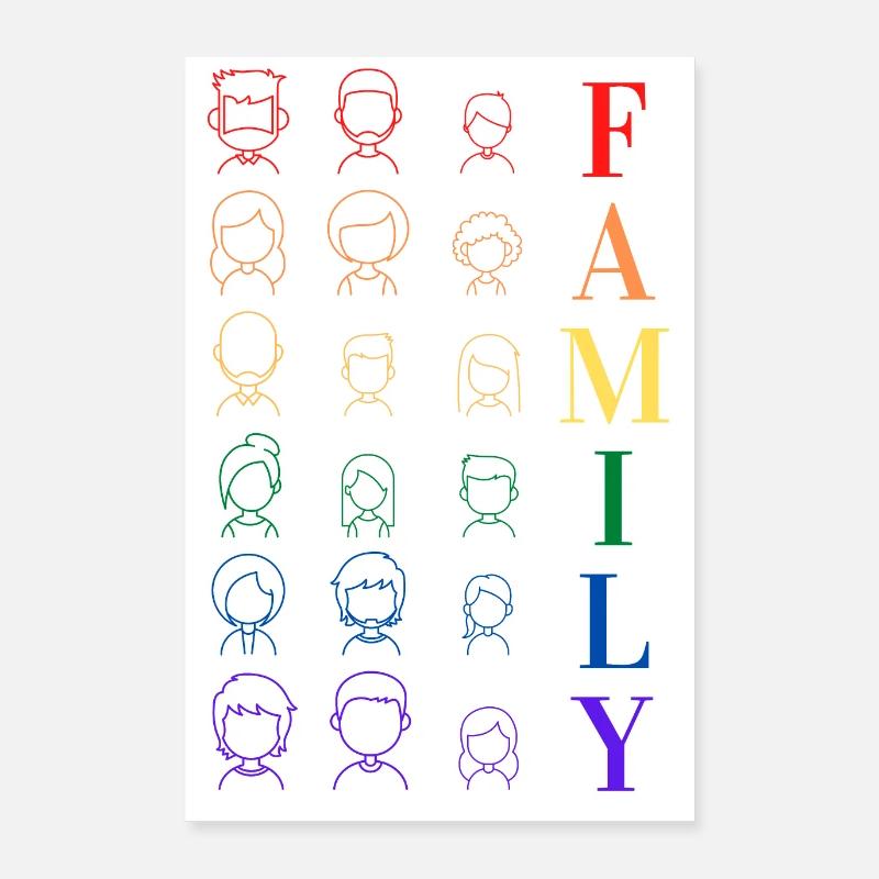 Famille Poster 60 x 90 cm