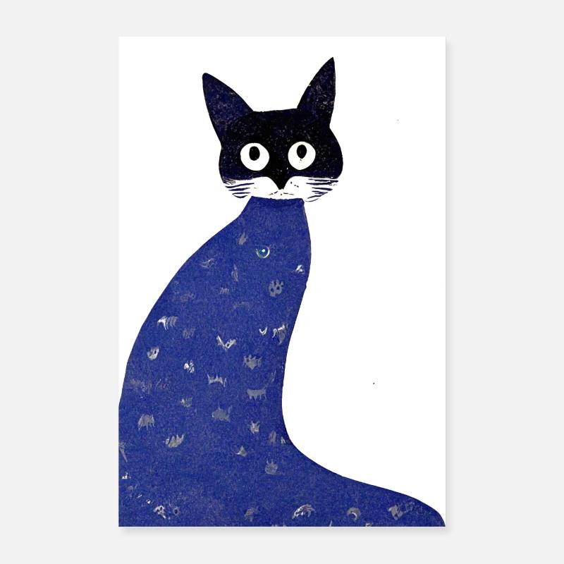 Assistant Cat Retro Poster 60 x 90 cm