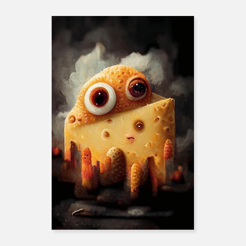 Monstre de fromage Poster 60 x 90 cm