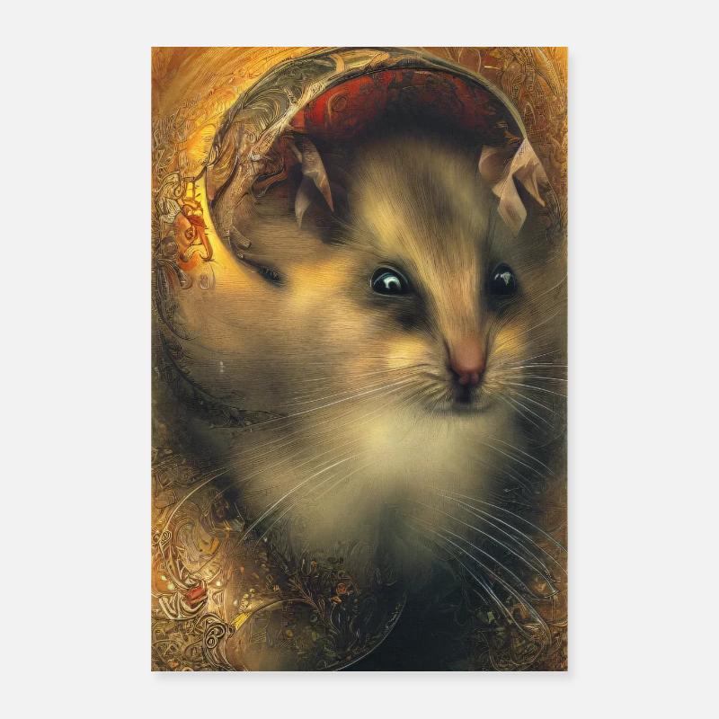 Decorated hamster Poster 24" x 35" (60x90 cm)