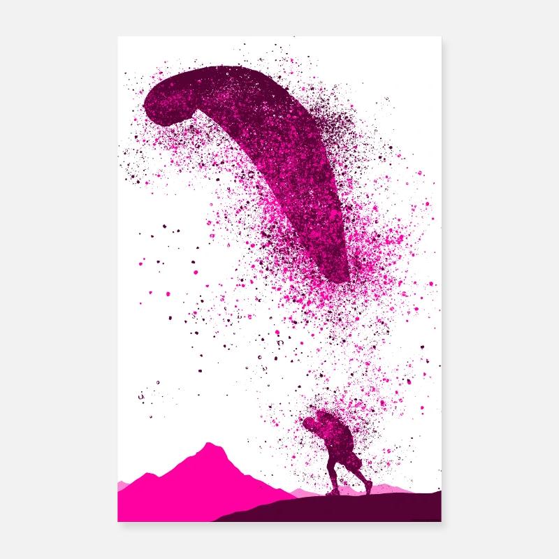 Paragliding FLY HIGH Poster Poster 60x90 cm