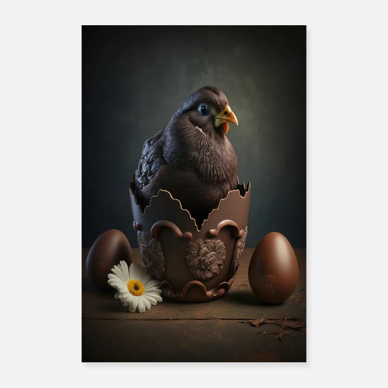 Easter Chick Chocolate Chocolate Easter Egg Poster 24" x 35" (60x90 cm)