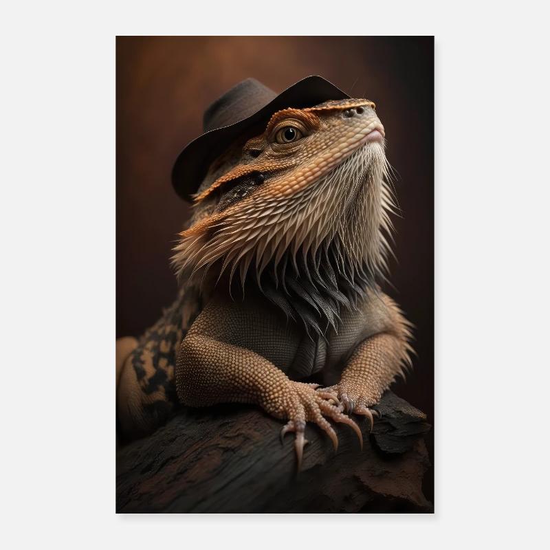Bartagamen bearded dragon echsen reptil Poster 60x90 cm
