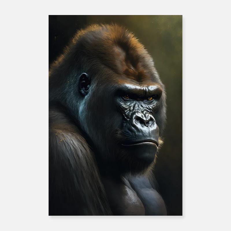 Gorilla Affe Cool Poster 60x90 cm