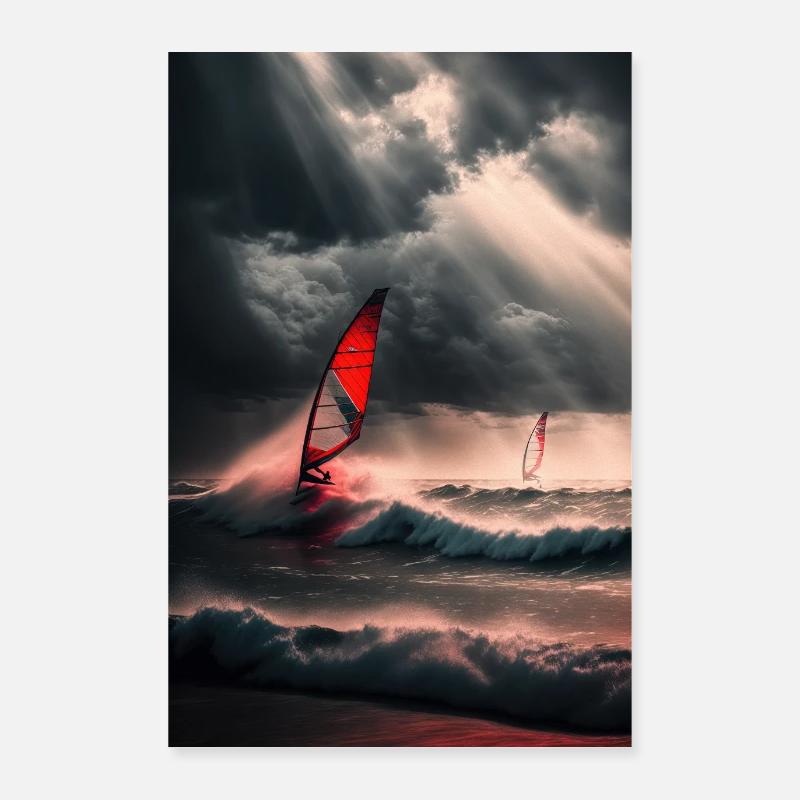 Windsurfing Wall Poster A Great Addition to Your Poster 24" x 35" (60x90 cm)