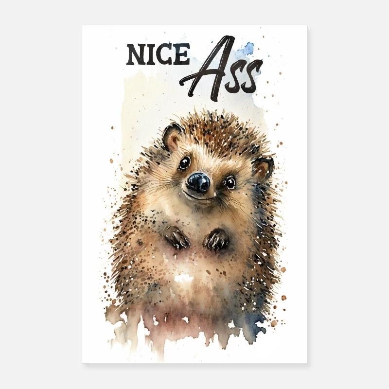 Igel Spruch Netter Hintern Badezimmer WC Toilette Poster 60x90 cm
