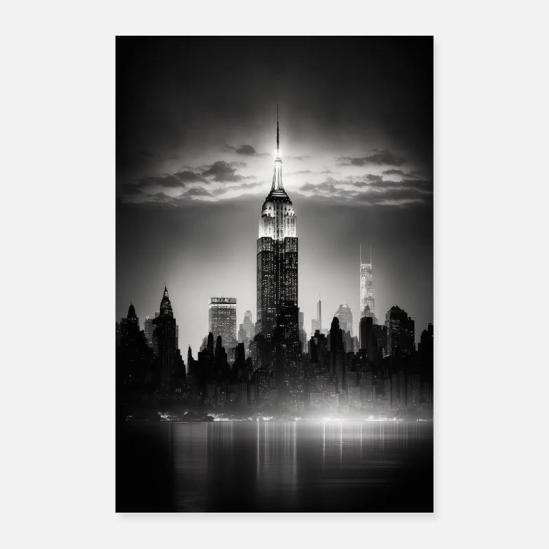 New York Skyline NYC Poster 24" x 35" (60x90 cm)