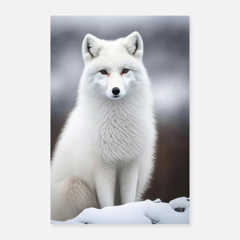 Polar fox Poster 24" x 35" (60x90 cm)