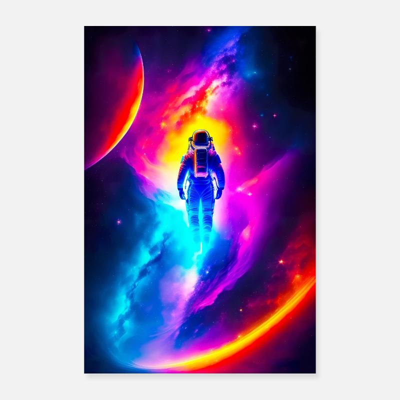 Astronaute dans l’espace Poster 60 x 90 cm
