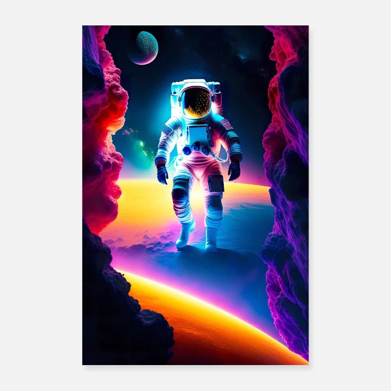 Astronaute dans l’espace Poster 60 x 90 cm