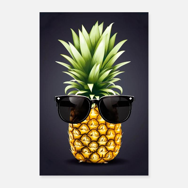 Cool Pineapple Poster 24" x 35" (60x90 cm)