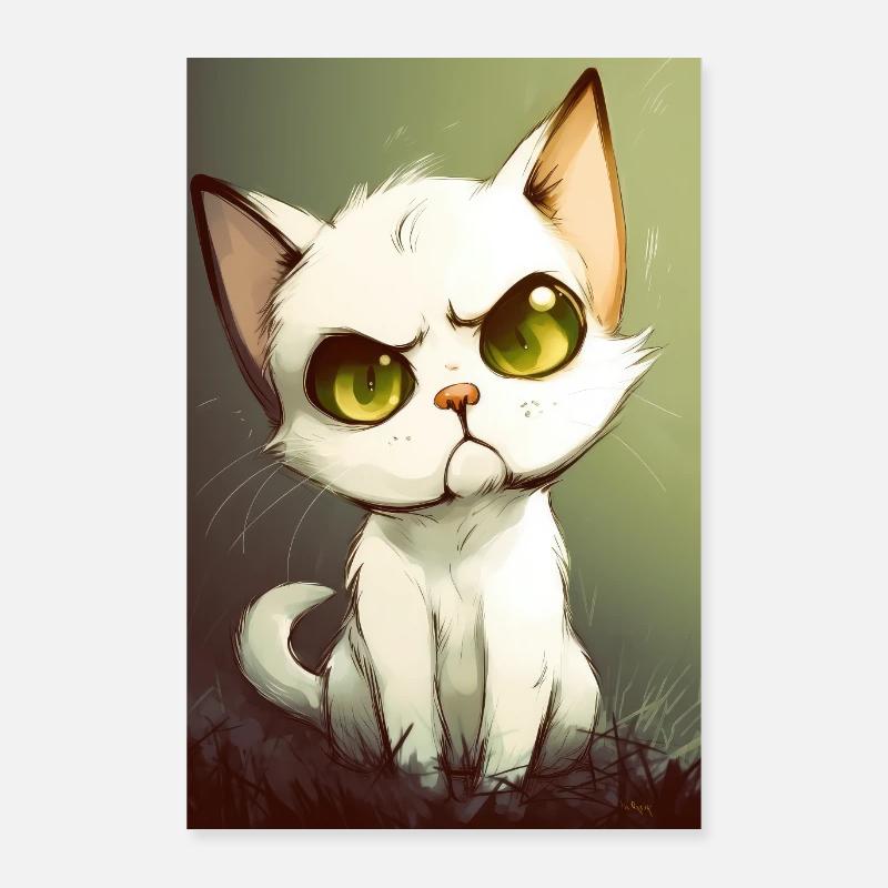 Funny cat Poster 24" x 35" (60x90 cm)