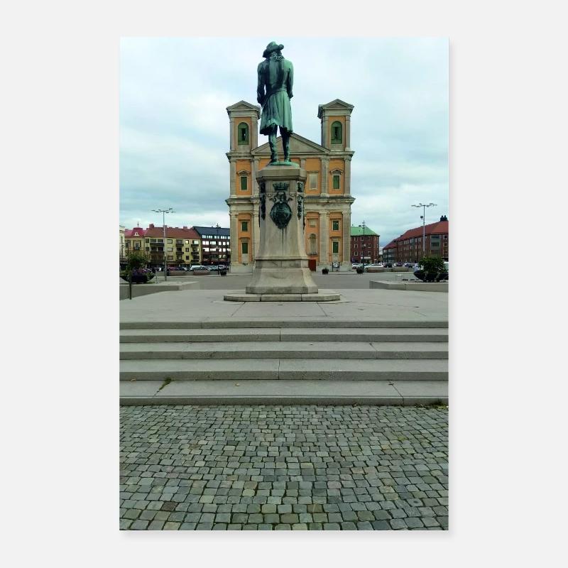 Image de fond Le roi devant l’église de Frédéric Poster 60 x 90 cm