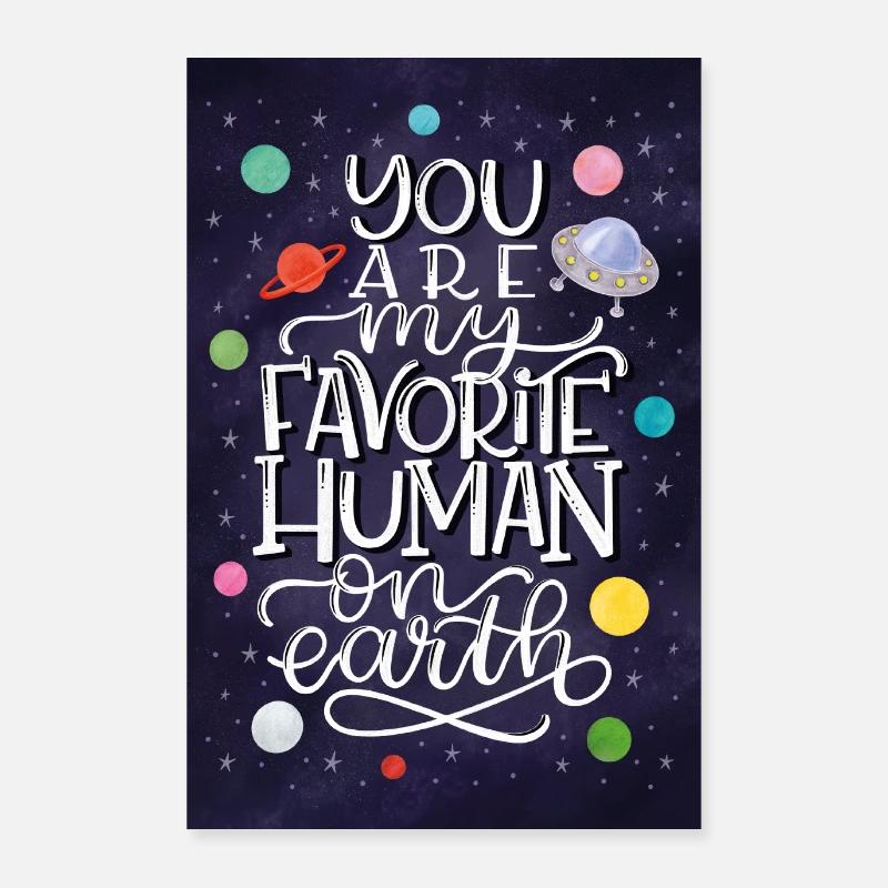 Tu es mon humain préféré Poster 60 x 90 cm