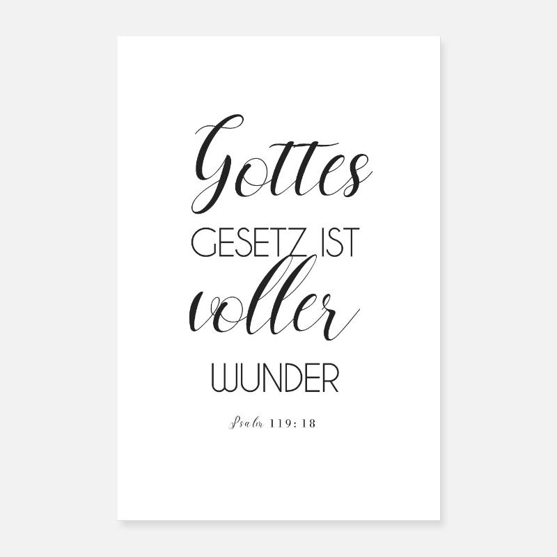 Christliche Sprüche - Poster 60x90 cm - Weiß