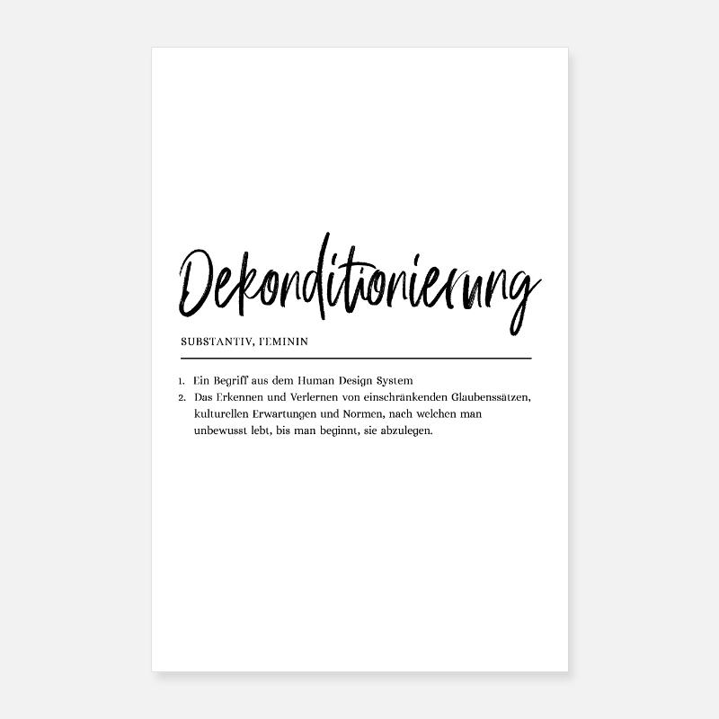 Dekonditionierung Human Design Poster 60x90 cm