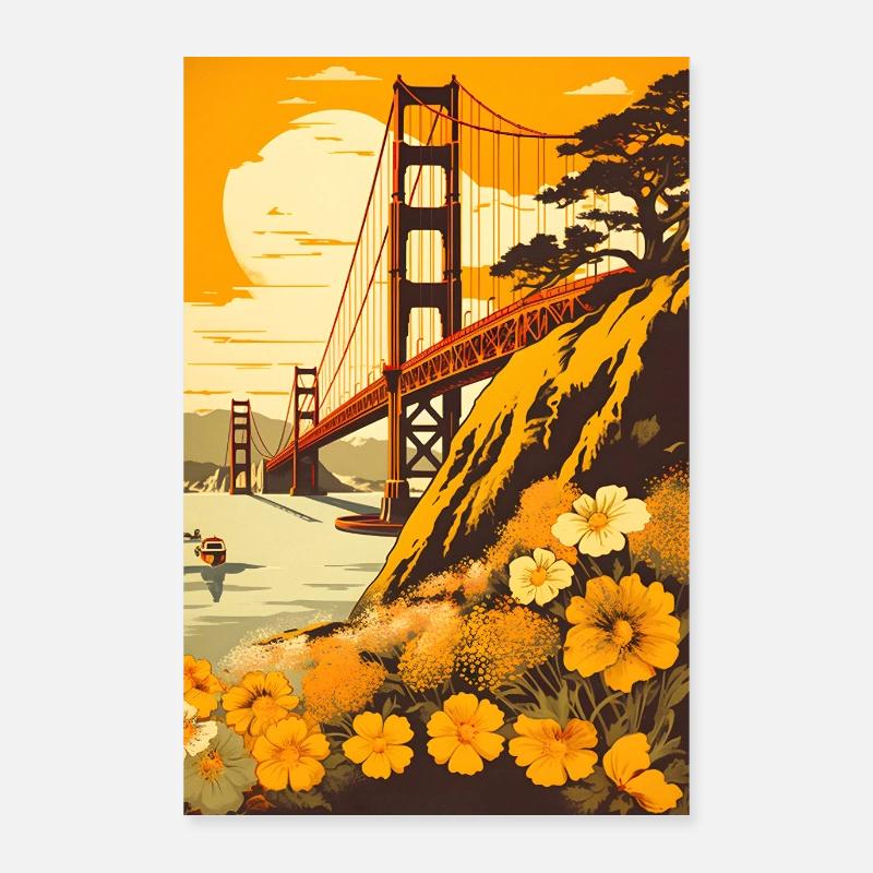 San Francisco Rejseplakat Poster 60x90 cm