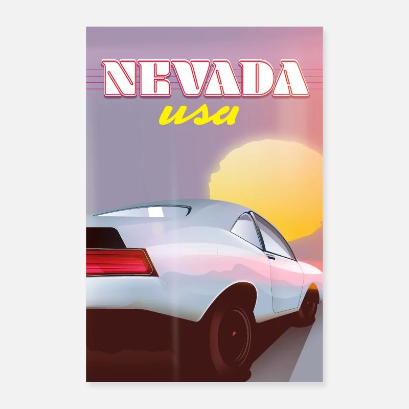 Nevada USA classic car Poster 24" x 35" (60x90 cm)