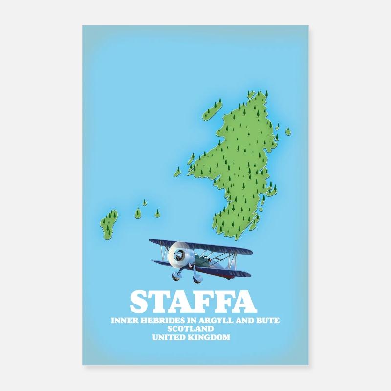 Carte de Staffa Scotland Poster 60 x 90 cm