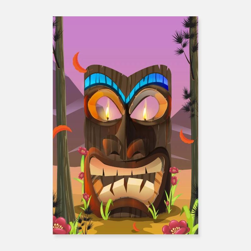 Masque Tiki Poster 60 x 90 cm