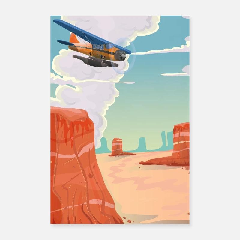 Dessin animé Grand Canyon Poster 60 x 90 cm