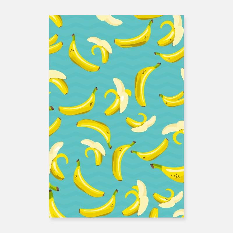 Bananen-Muster Poster 60x90 cm