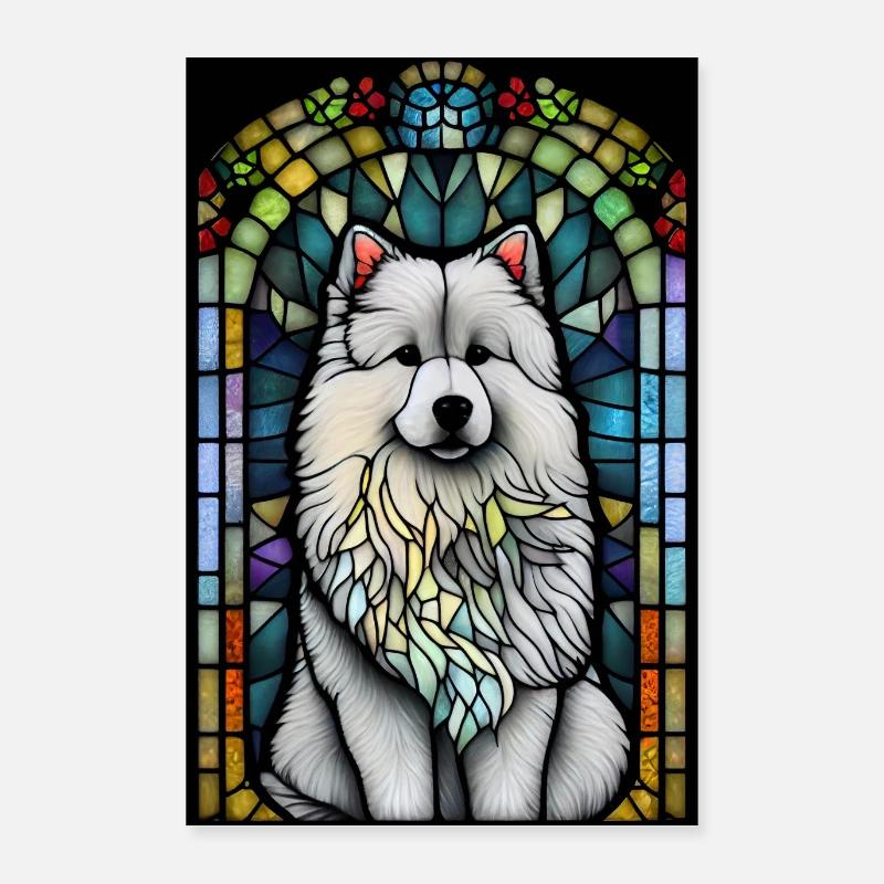 Samoyède Cadeau Samoyède Poster 60 x 90 cm