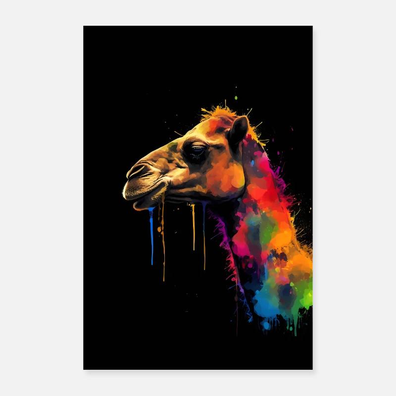 Camel Colorful Egypt Poster 60x90 cm