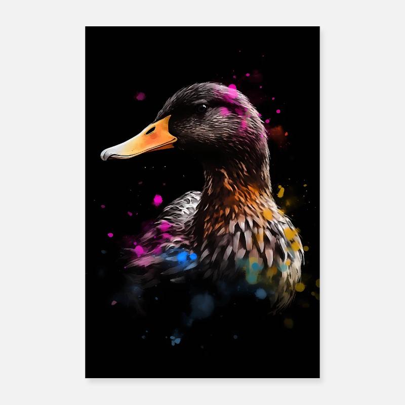 Duck Colorful Poster 60x90 cm