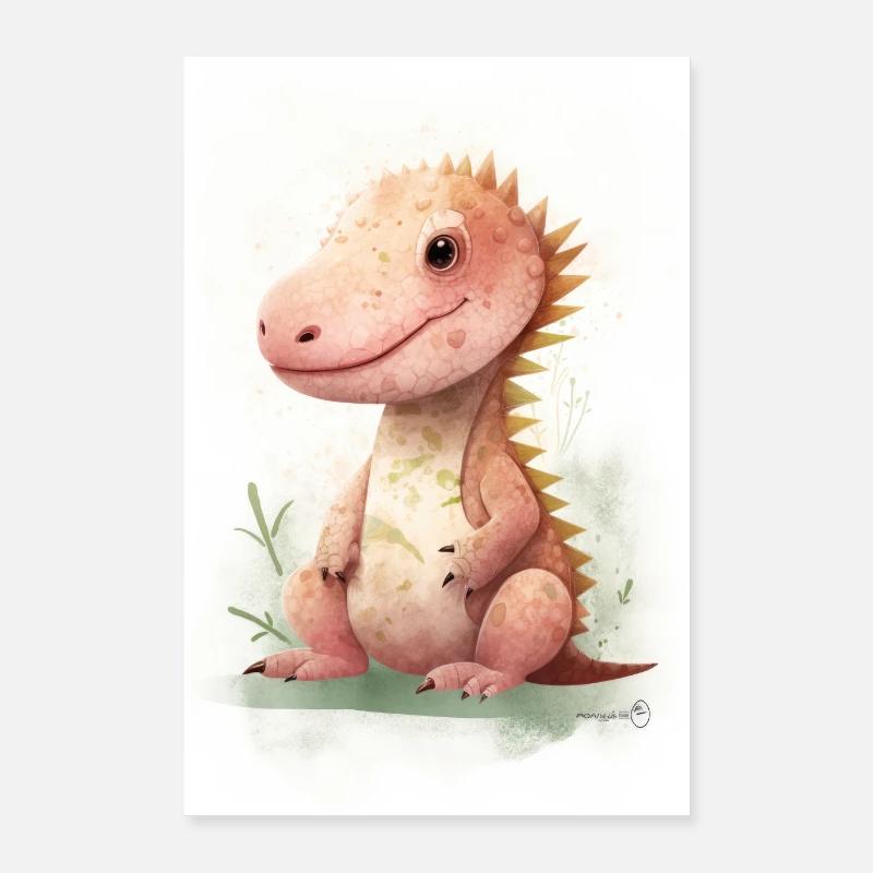 Mignon bébé dragon 1 Poster 60 x 90 cm