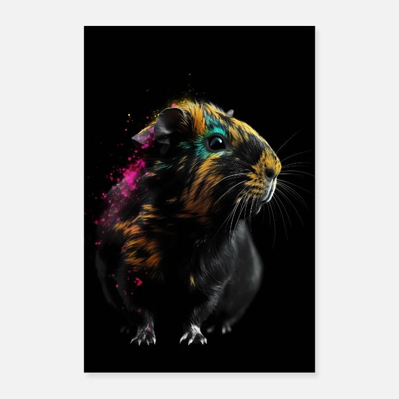 Guinea Pig Silhouette Poster 24" x 35" (60x90 cm)