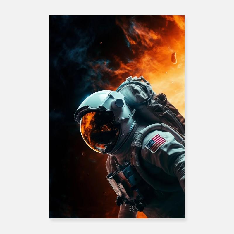 Astronaut in space Poster 24" x 35" (60x90 cm)